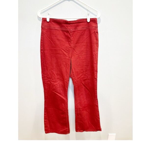 Free people in my feelings mid rise crop boot pants red - Picture 3 of 5